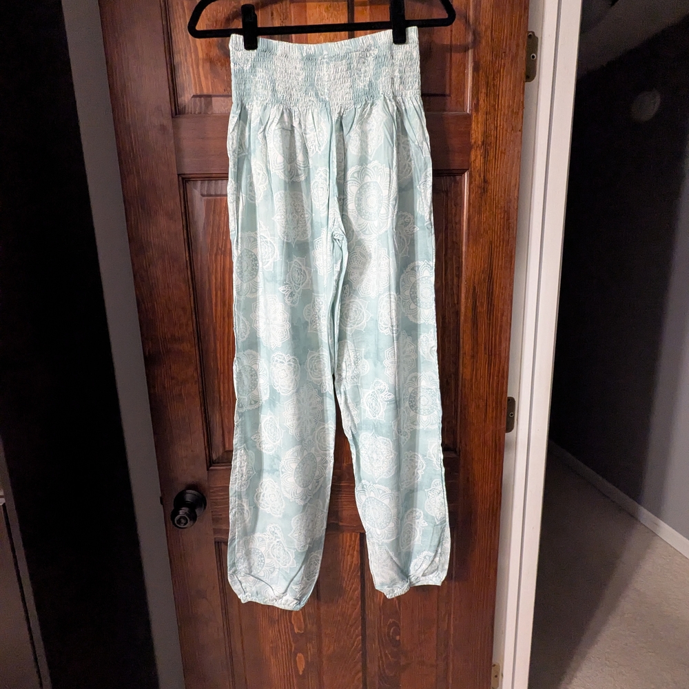 Women's Wide Leg Pants in Light Blue